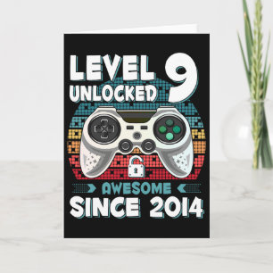 9 Jahre Sonntagsjunge Funny Gamer 9. 9. Jahr B Karte