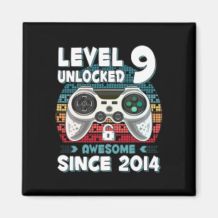 9 Jahre Sonntagsjunge Funny Gamer 9. 9. Jahr B Magnet