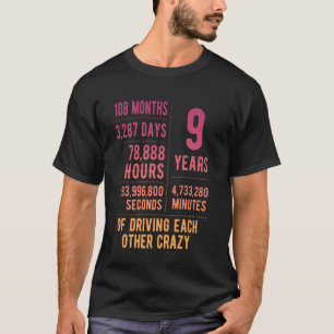 9 Jahre Verheiratet Funny 9. Hochzeitstag T-Shirt