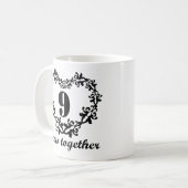 9. Jahrestag 9 Jahre zusammen Kaffeetasse (Vorderseite Links)
