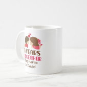 9. Jahrestags-personalisiertes Tassen-Geschenk Kaffeetasse (Vorderseite Links)
