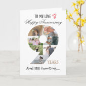 9-jährige Fotokarte zum Hochzeitstag Karte (Gelbe Blume)