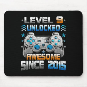 9-jähriger Geburtstag Kinder Junge Gamer 9 Jahre L Mousepad