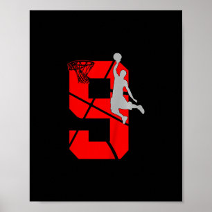 9-jähriges 9. Sketll-Geburtstagsfeierthema Jungen Poster