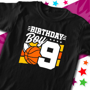 9-jähriges Basketball Party Thema 9. Geburtstag Ju T-Shirt
