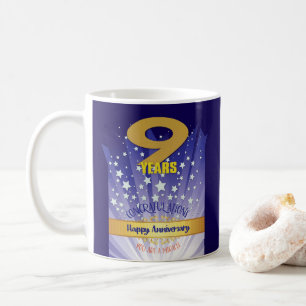9-jähriges CUSTOM Recovery-Jubiläum Fettgedruckte Kaffeetasse