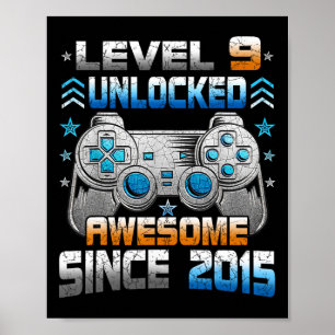 9-jähriges Kinderspielhaus 9 Jahre Level 9 Un Poster