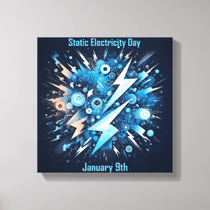 9. Januar - Tag der statischen Elektrizität Leinwanddruck