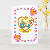 9. Jubiläum - Keramik Karte (Gelbe Blume)