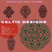 9 keltische Designs-Cut Vinyl Sticker