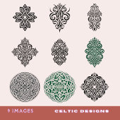 9 keltische Designs-Cut Vinyl Sticker