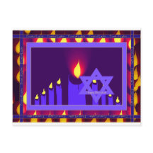 9 Kerzenflamme auf lila Waschstern an der Grenze 1