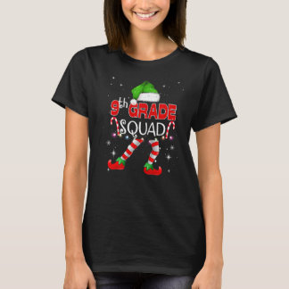 9. Klasse Elf Squad Matching Teach Christmas Schoo T-Shirt