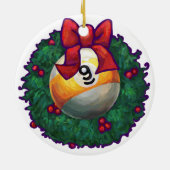 9 kugel Weihnachtsfest Keramikornament (Hinten)