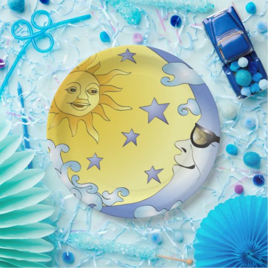 9" kundenspezifischer PapierTeller/Sun, Mond und Pappteller (Party)