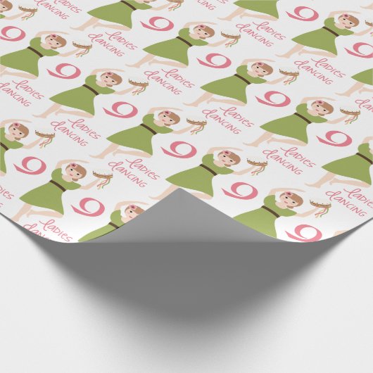 9 Ladys Dancing Geschenkpapier (Ecke)