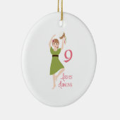 9 Ladys Dancing Keramik Ornament (Rechts)
