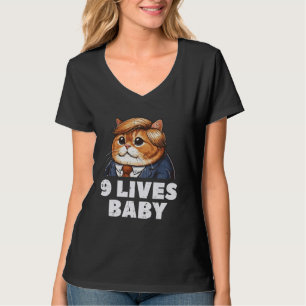9 Leben Babykatze Lustiger Witz Humor Meme Männer T-Shirt