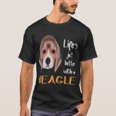9 Leben einfach besser mit einem Beagle T-Shirt (Vorderseite)