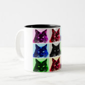9 Leben Zweifarbige Tasse (Vorderseite Links)