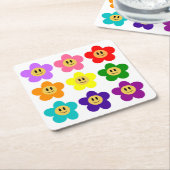 9 LGBT-Blume mit Rainbow Prix Rechteckiger Pappuntersetzer (angewinkelt)