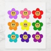 9 LGBT-Blume mit Rainbow Prix Weinetikett (Einzelnes Label)