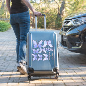 9 Lichtblaue Schmetterlinge zum Erstellen eines Fl Aufkleber (Koffer Insitu)