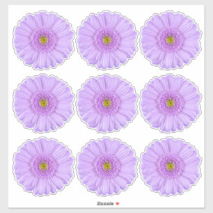 9 lila Gerber-Marguerite-Blumen-Kiss-Cut-Aufkleber Aufkleber