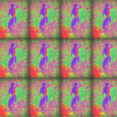9 lila Hippie-Meerjungfrau Aufkleber (Vorderseite)