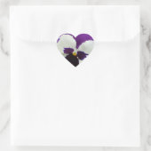 9 Lila Pansy Herz-Aufkleber (Tasche)