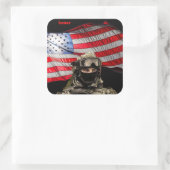 9-Linien-Aufkleber Quadratischer Aufkleber (Tasche)