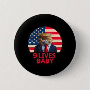 9 Lives Baby Cat Trump 2024 Gewinner des Sieges Tr Button