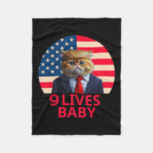 9 Lives Baby Cat Trump 2024 Gewinner des Sieges Tr Fleecedecke