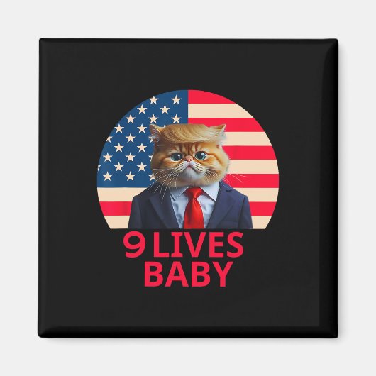9 Lives Baby Cat Trump 2024 Gewinner des Sieges Tr Magnet (Vorne)