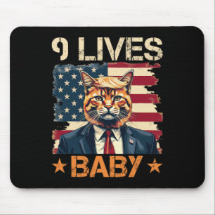 9 Lives Baby Trump 2024 Gewinner des Sieges Trump Mousepad