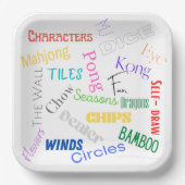 9" Mahjong Themenpapierplatte Pappteller (Vorderseite)