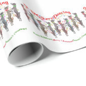 9 Milkers tanzen Ziege Weihnachtswrapping Paper Geschenkpapier (Rolleneckpunkt)