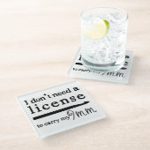 9 mm Crochet Hook Lizenz ・ Handwerk Glasuntersetzer (Schrägansicht)