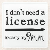 9 mm Crochet Hook Lizenz ・ Handwerk Glasuntersetzer (Vorderseite)