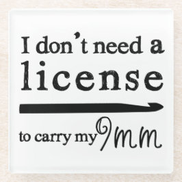 9 mm Crochet Hook Lizenz ・ Handwerk Glasuntersetzer