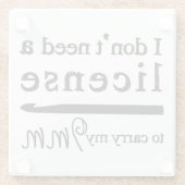 9 mm Crochet Hook Lizenz ・ Handwerk Glasuntersetzer (Rückseite)