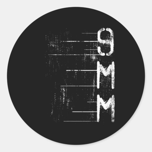 9 MM Schusswaffenzielübungen Runder Aufkleber (Vorderseite)