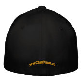 9 mm Schwarzer Gold Text Bestickte Baseballkappe (Rückseite)