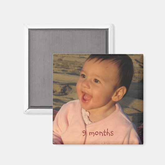 9 Monate, 9 Monate Magnet (Vorderseite/Rückseite)