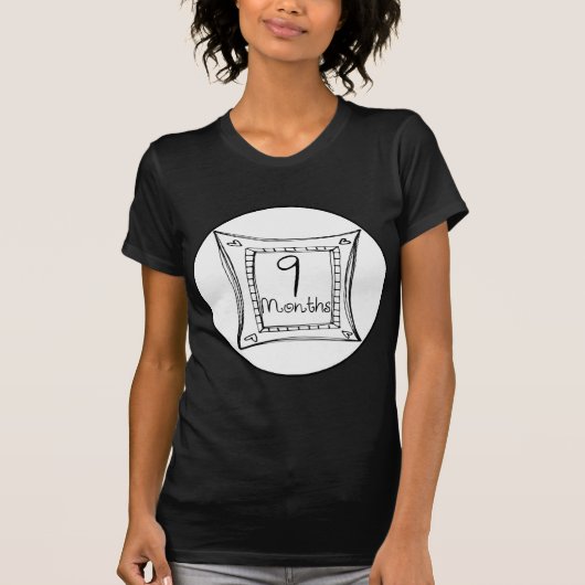 9 Monate Gekritzel-Meilenstein- T-Shirt (Vorderseite)