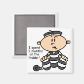 9 Monate im Inside Baby Gefangener Magnet (Vorderseite/Rückseite)