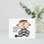 9 Monate im Inside Baby Gefangener Postkarte (Stehend Vorderseite)