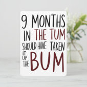 9 Monate in der Summe hätte es blass sonnig machen Einladung (Stehend Vorderseite)