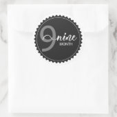 9 Monate Klassischer Rundaufkleber Runder Aufkleber (Tasche)