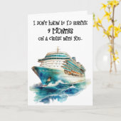 9 Monate Kreuzfahrtdrama Funny Valentinstag Karte (Gelbe Blume)